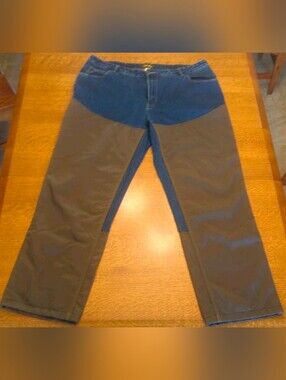 Cabela's Indigo Jeans Roughneck Upland Men's 44x34 -Reinforced Panels For Brush